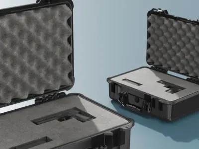  Tactical Gun Case with Semi-Automatic Pistol Black 