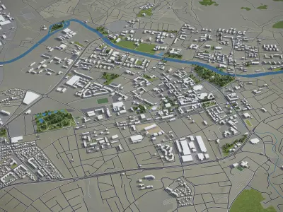 Banja Luka Low-poly 3D model