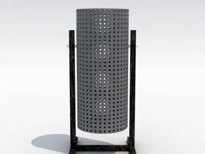 Street trash can - 10 3D model