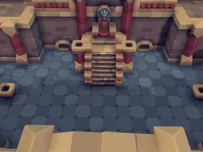 Modular Dungeon Set - Proto Series Low-poly 3D model