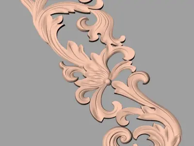 European furniture 3D relief models for CNC wood engraving E249 3D model