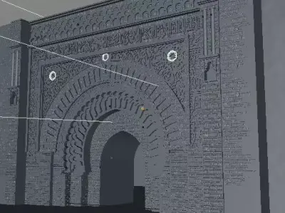  3D model Bab Agnaou Marrakech Morocco 3D model