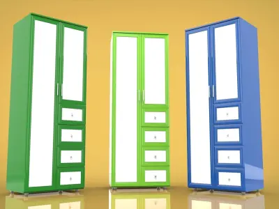 Wardrobe two-door  3D model