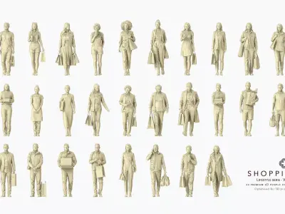 Shopping Day - 33 Architectural Figures 3D print model