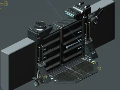 Machinery - Wall - Operating Wall 03 3D model