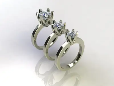 FAMOUS SOLITARY RING 3D print model