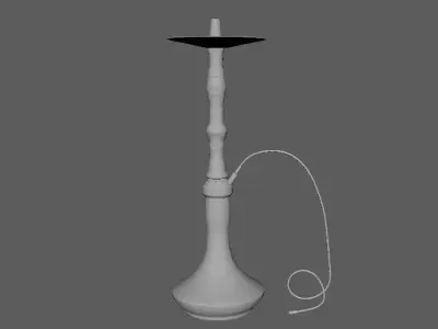 Hookah with light Low-poly 3D model