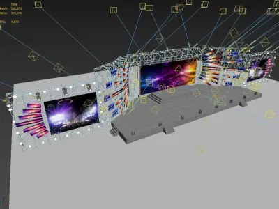 3DS Max 2014 Stage Concert 53 3D model