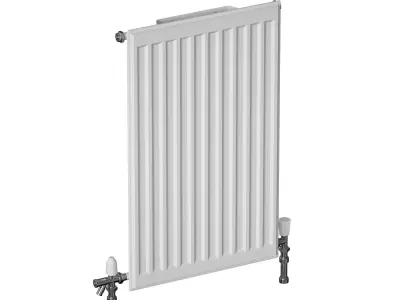 Heating radiator panel steel flat 3D model