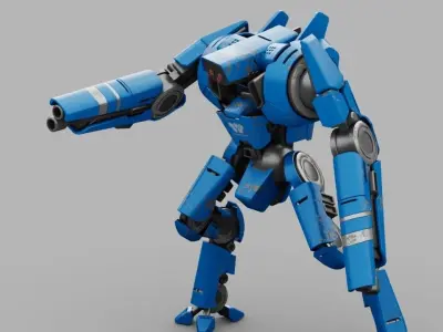 BATTLE DROID DOMIAN rigged character 3D model