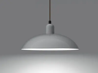 6631 P pendant light with shade 3D model
