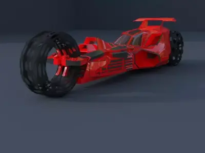 Redline bike Low-poly 3D model