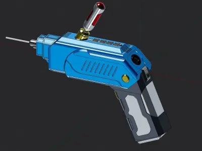 Sci-fi Med-injector - Model MI001 Low-poly 3D model