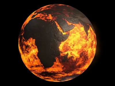 Scorched Earth v3 - 8k PBR Low-poly 3D model