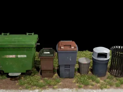 Trash Pack Low-poly 3D model