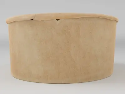 Japchae Poke bowl lunch noodles with korean chiecken asian meal 3D model