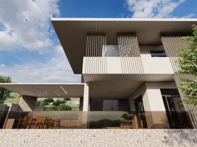 Casa Scene-villa-modern house 3D model 93