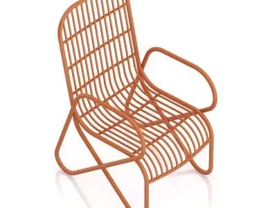 Orange Armchair 3D model