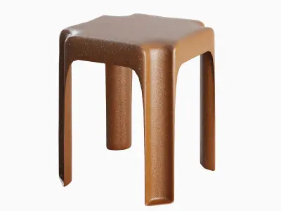 Stackable Plastic Chair B 02 3D model