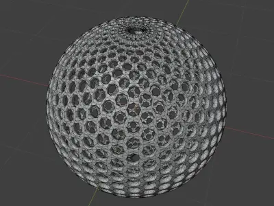 sphere lowpoly dome 3D model