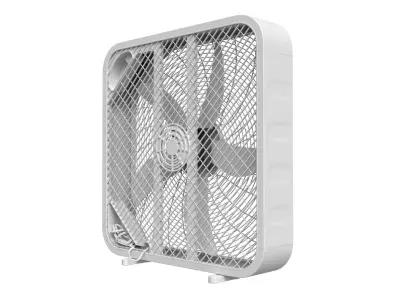 Modern Box Floor Fan White Utilitech Style Portable Ventilator Low-poly 3D model