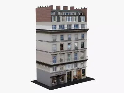 Typical Parisian Apartment 3d Building 08 3D model