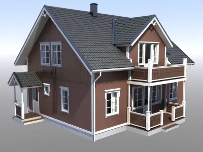 House Low-poly 3D model