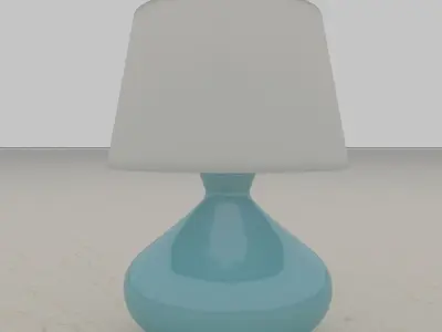 Ceramic Round Table Lamp 3D model
