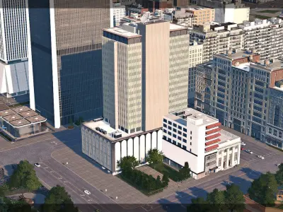 Franklin Exchange Low-poly 3D model