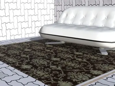 low poly carpet  models 180 types  Low-poly 3D model