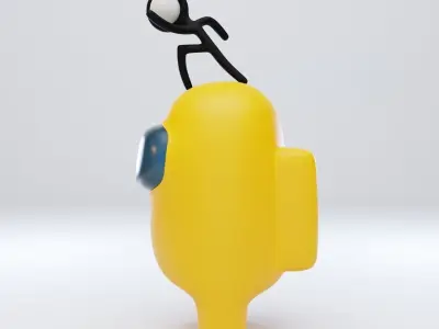 Among Us Stickmin Figure Character 3D model