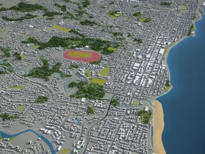 New Plymouth  Low-poly 3D model