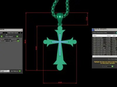 Cross Light Gold 3CP037 3DM STL 3D model