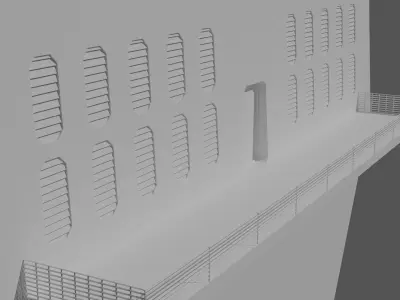 Skyscraper in Cyberpunk style 3D model