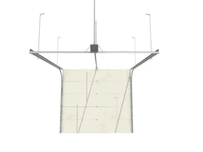 Animated Garage Door Low-poly 3D model