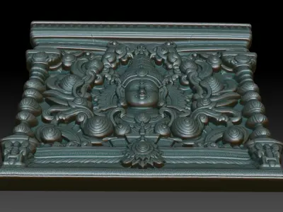 Indian Temple Wall basrelief 05 240613 3D print model