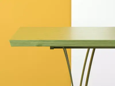 Gap dining table with metal legs 3D model