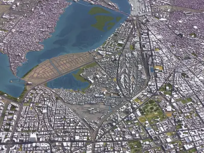 Karachi - 3D City Model Low-poly 3D model