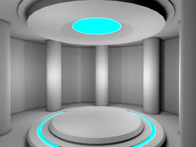 Sci Fi Room 3D model 7