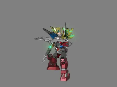 Attacker Gundam 13 A 3D model