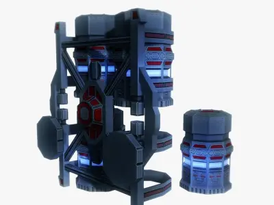 Cargo 2 sci-fi low poly Low-poly 3D model