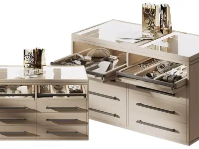 Island for a mens accessories store 3D model