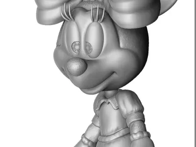Minnie Mouse Oops for 3d print  assembly model 3D print model