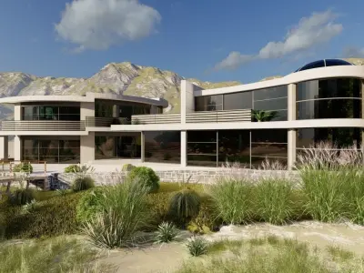 Casa Scene-villa-modern house 3D model 21
