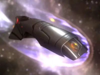 Spaceship - Keeper - Rigged and Animated Version Low-poly 3D model