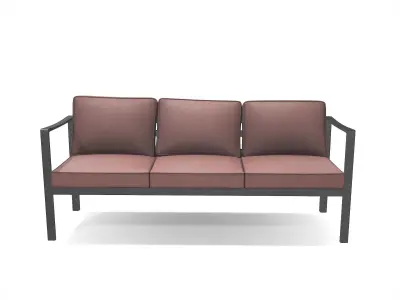 out bench sling fabric 013 Low-poly 3D model