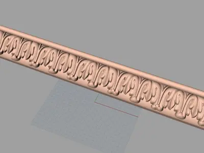 Door flower 3D relief STL Model for CNC woodworking carving E313 3D model