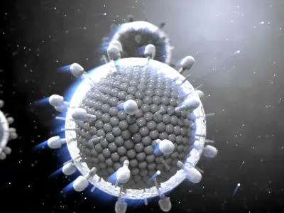 Virus mumbs parotitis 3D model