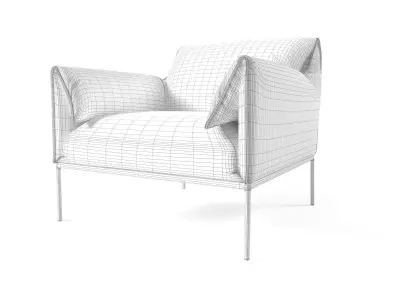 Virah person leather lounge chair 3D model