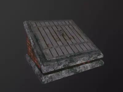 Cellar Door 3D Model Low-poly 3D model